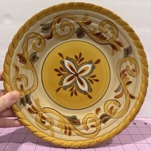Tuscan Countryside Sienna Artimino Earthenware Lunch Dinner Plate 9.5" w/ Chips